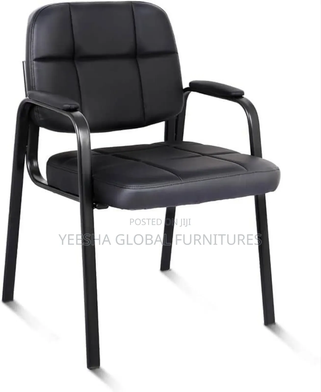 Four Leg Leather Visitors Chair