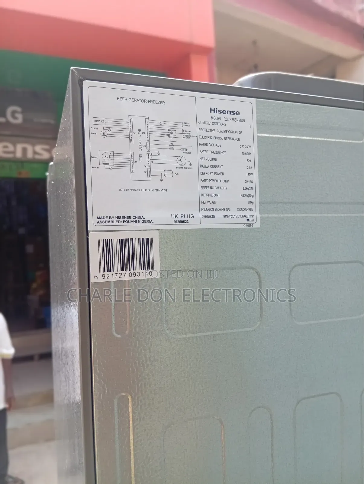 Original Hisense 650 Double Door Fridge and Freezer