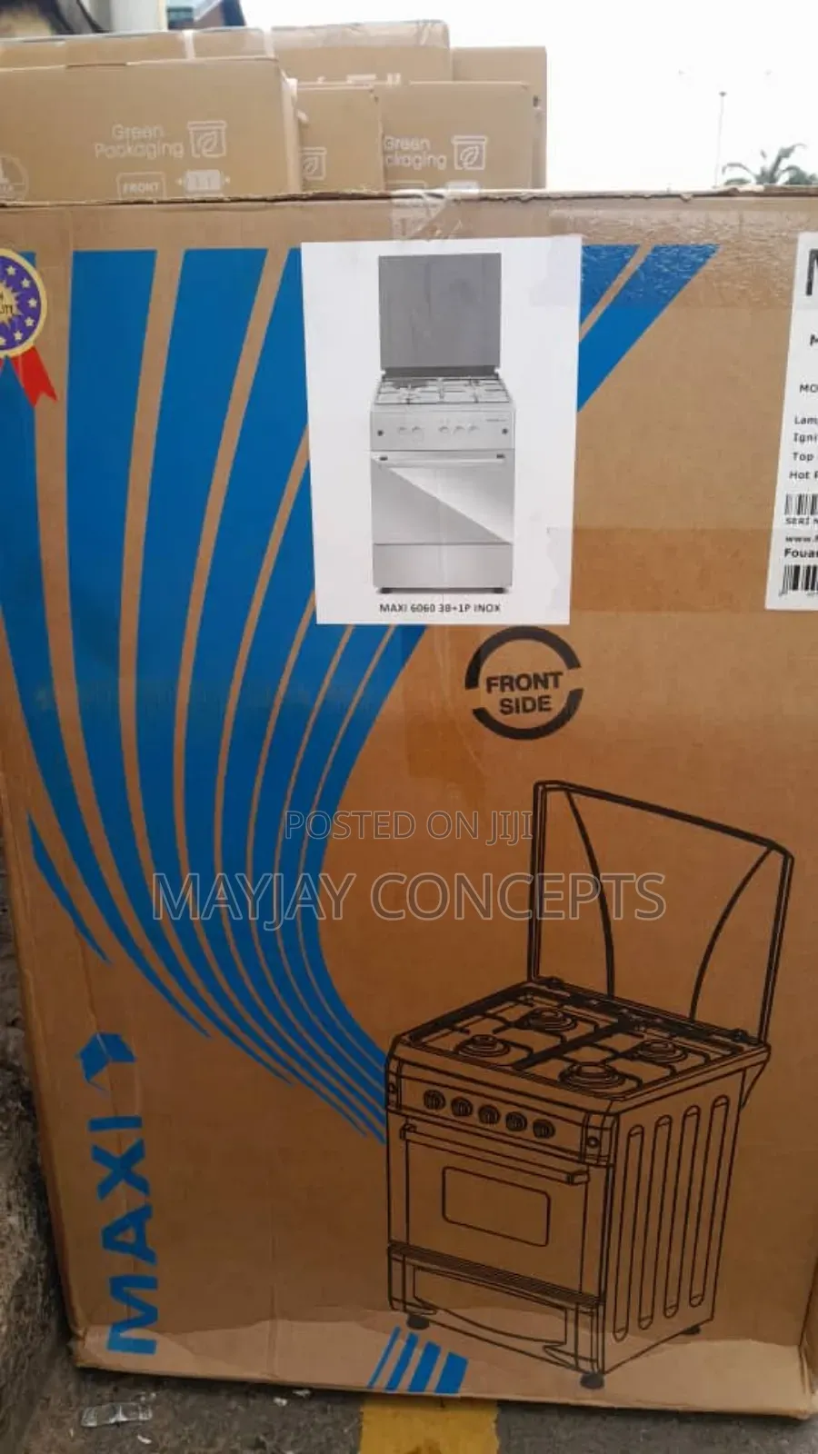 Maxi 60x60 3b+1p Free Standing Gas-3burners●1hotplate With Large Oven