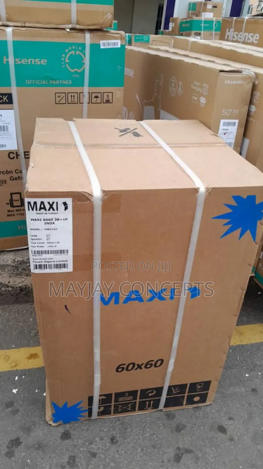 Maxi 60x60 3b+1p Free Standing Gas-3burners●1hotplate With Large Oven
