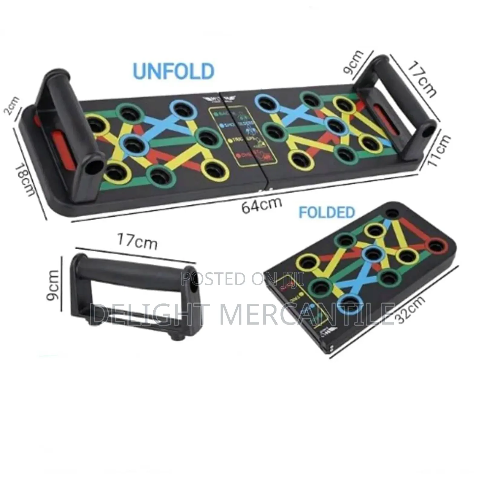 Adjustable Push-Up Board With Coloured Grip