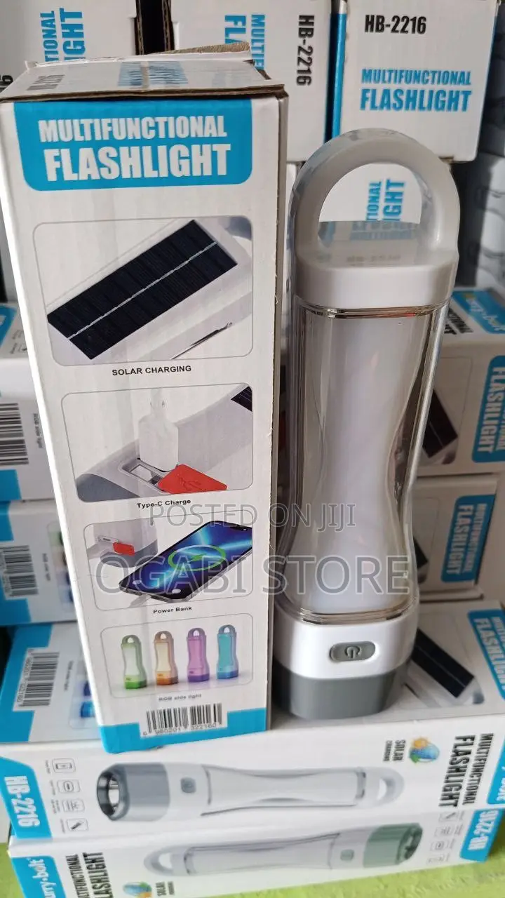 Multifunctional Solar Electric Rechargeable Torch Light-Bright