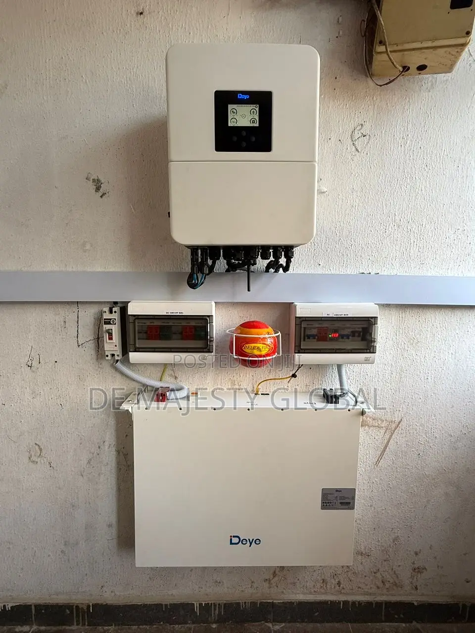 10kwh Deye Lithium Battery With 6kw  On/Off Grid Inverter Full Parkage