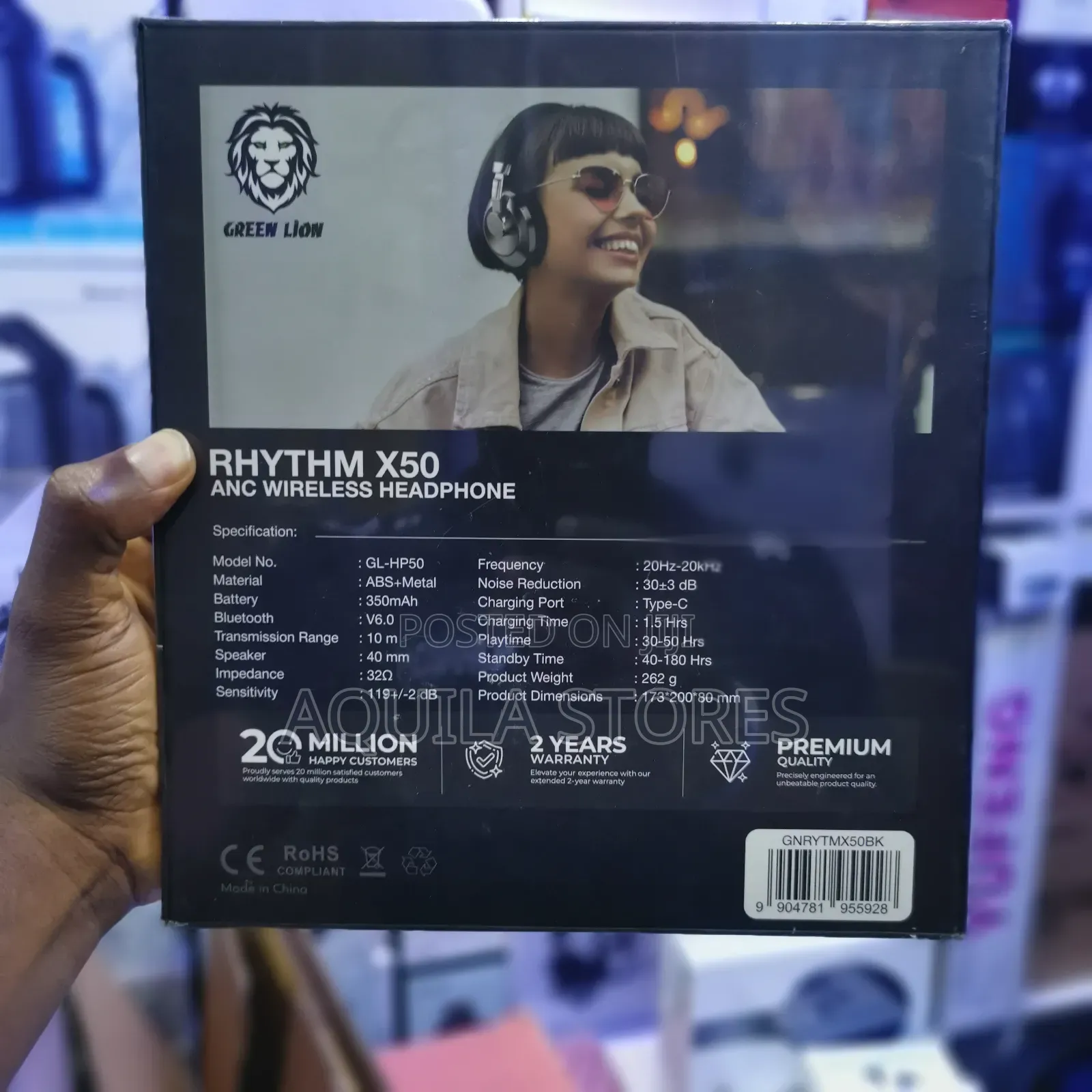 Green Lion Rhythm X50 Anc Wireless Headphone