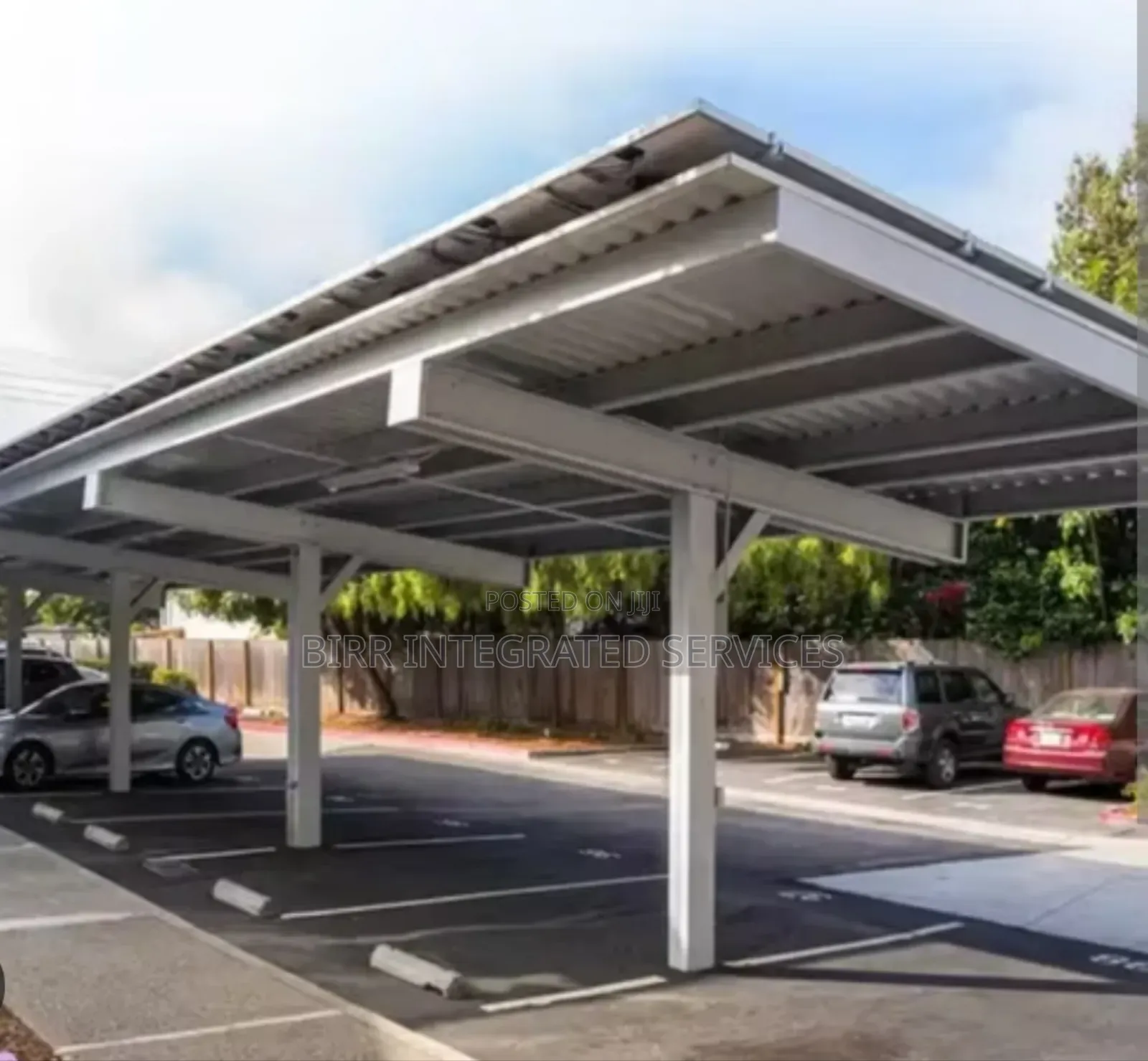 Solar Car Port Fabrication And Solar Set Up