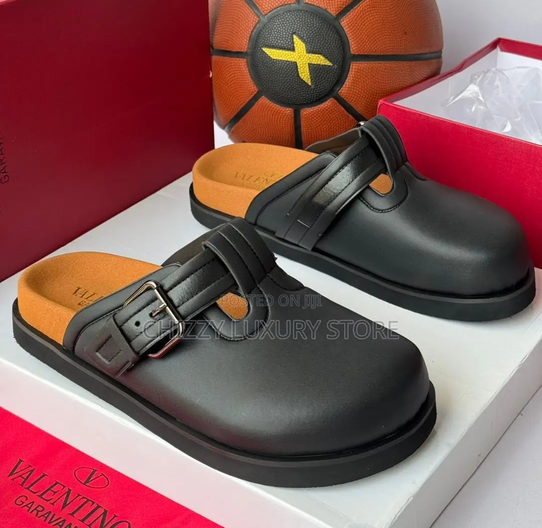 Valentino Garavani Quality Luxury Men Genuine Leather Half Shoe