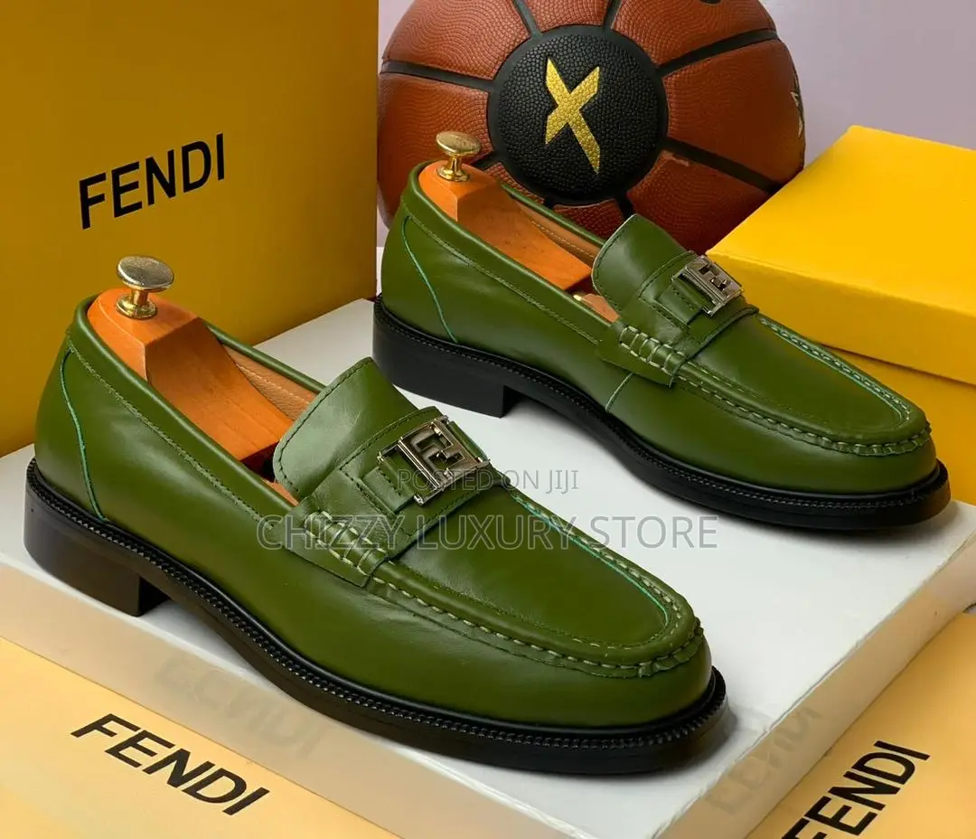 Fendi Quality Luxury Men Genuine Leather Shoe