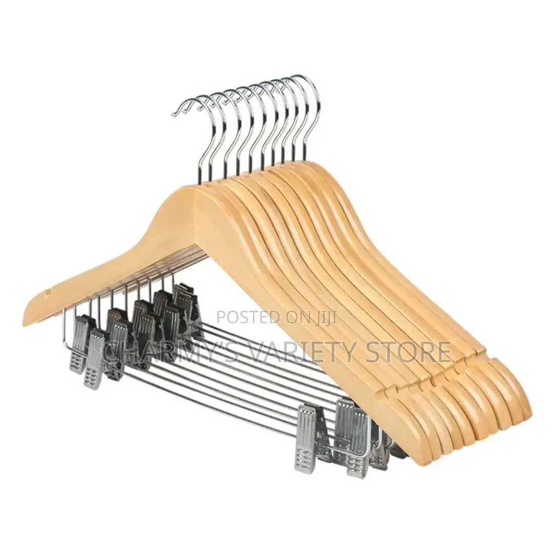 5pcs Wooden Cloth Hanger With Pegs