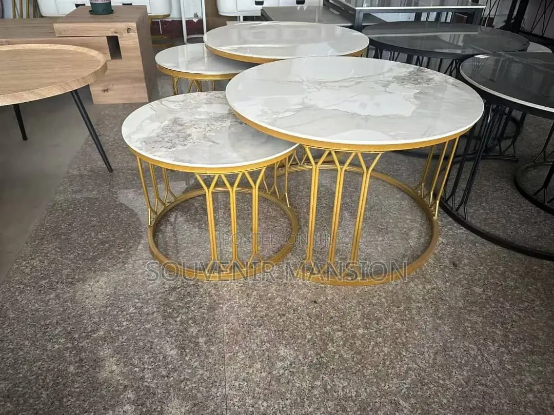 Real Marble Twin Table ( 80 by 60cm)
