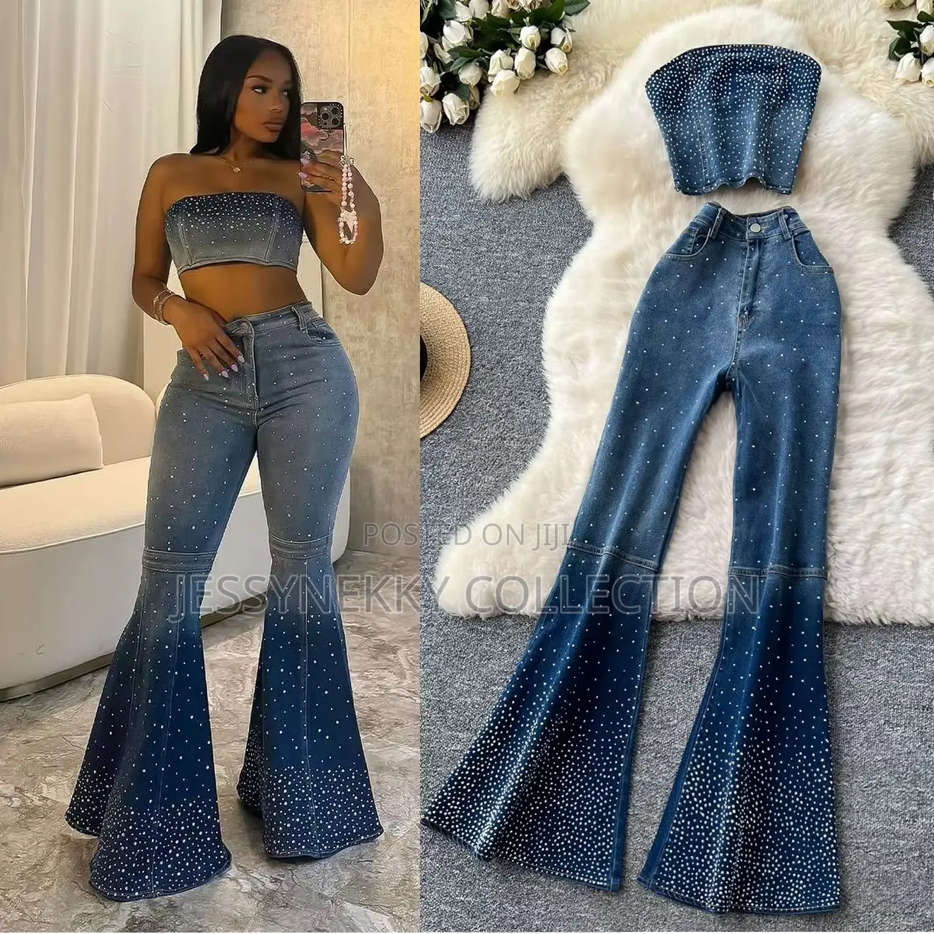 New Quality Luxurious Ladies Denim Set