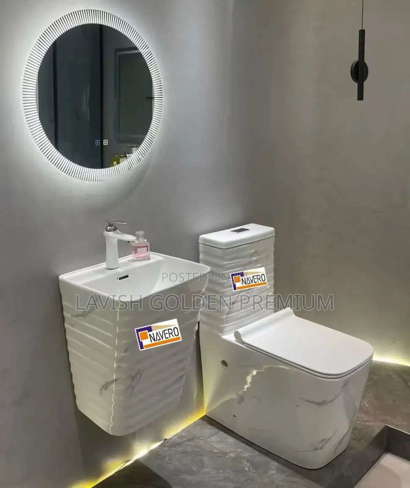 Zibra White-Marble Super Executive Water Closet Toilet Wc