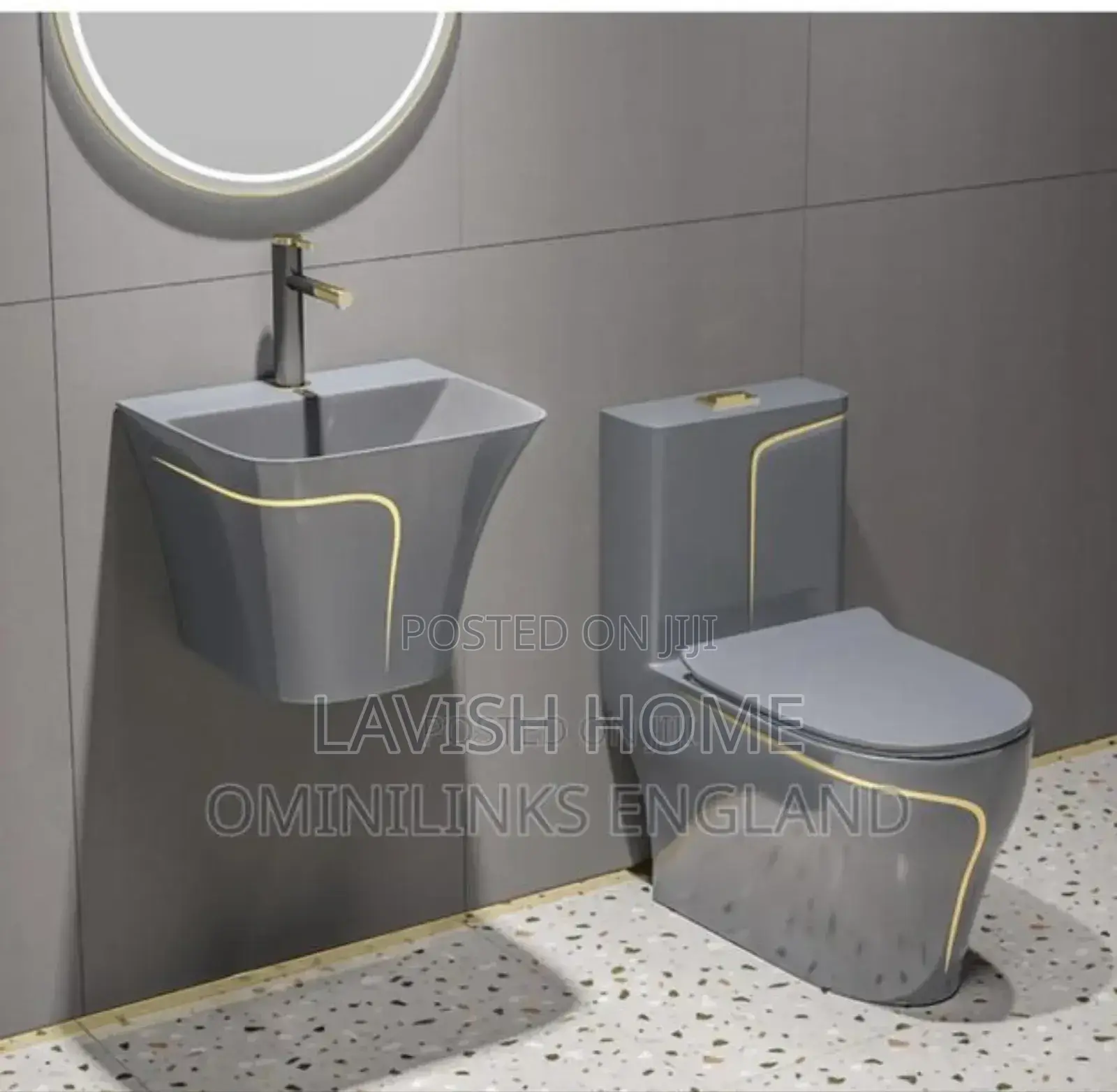Gold on Grey Luxury Wc