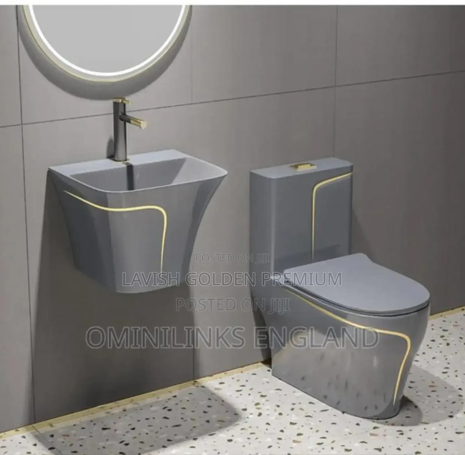Gold on Grey Luxury Wc