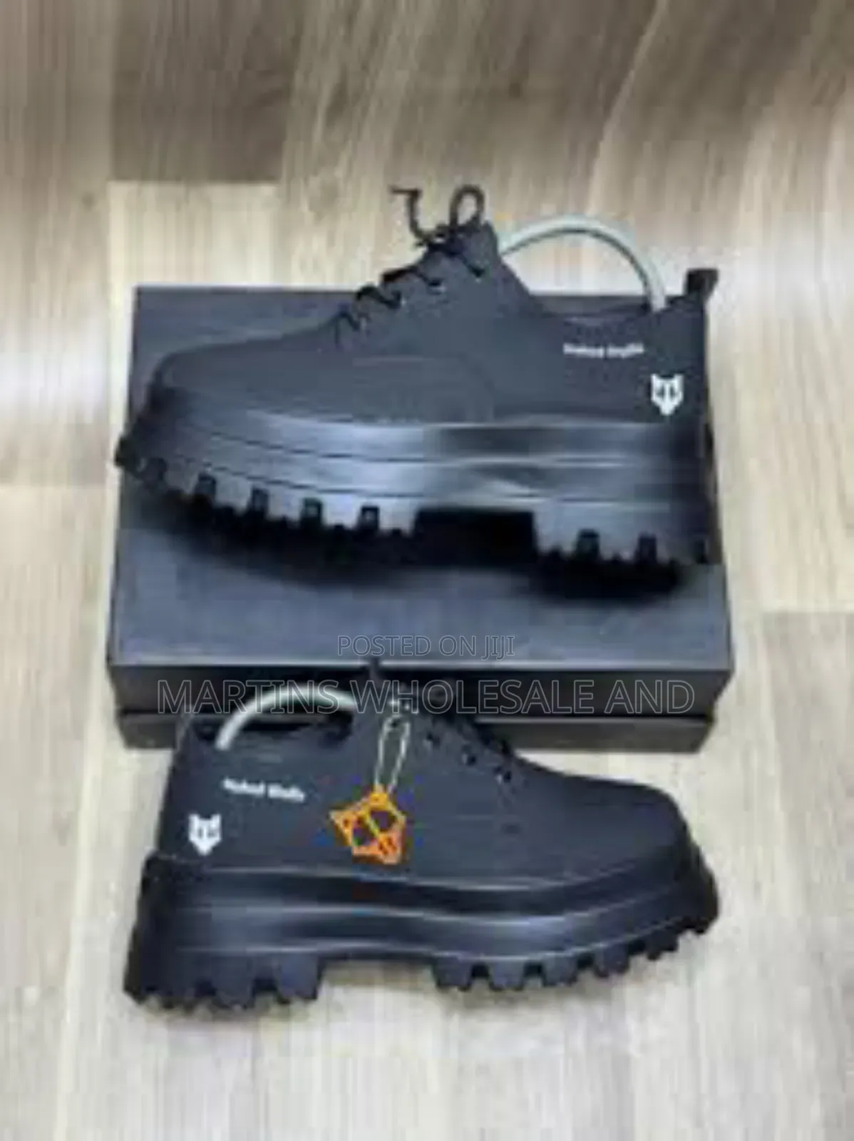 Black Naked Wolfe Platform Lace-Up Shoes.