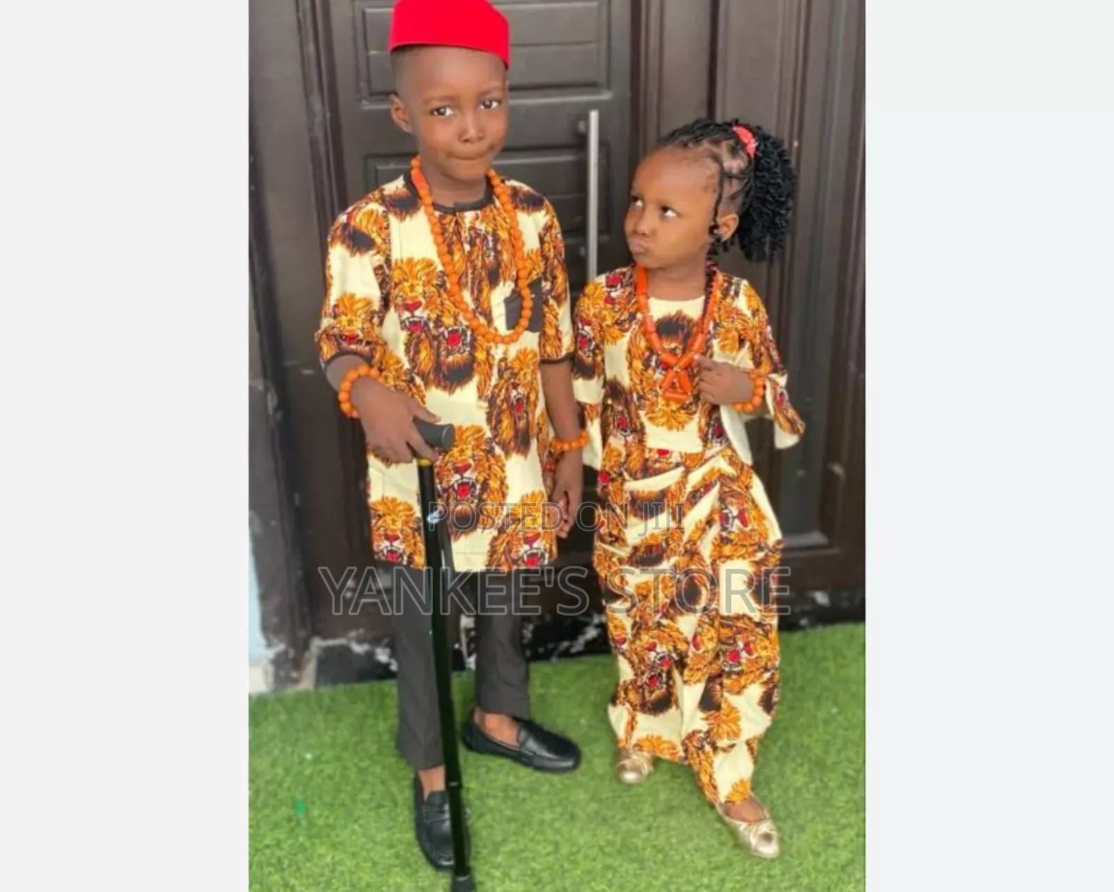 Quality Full Child Igbo Traditional Wears(Isi Agu)