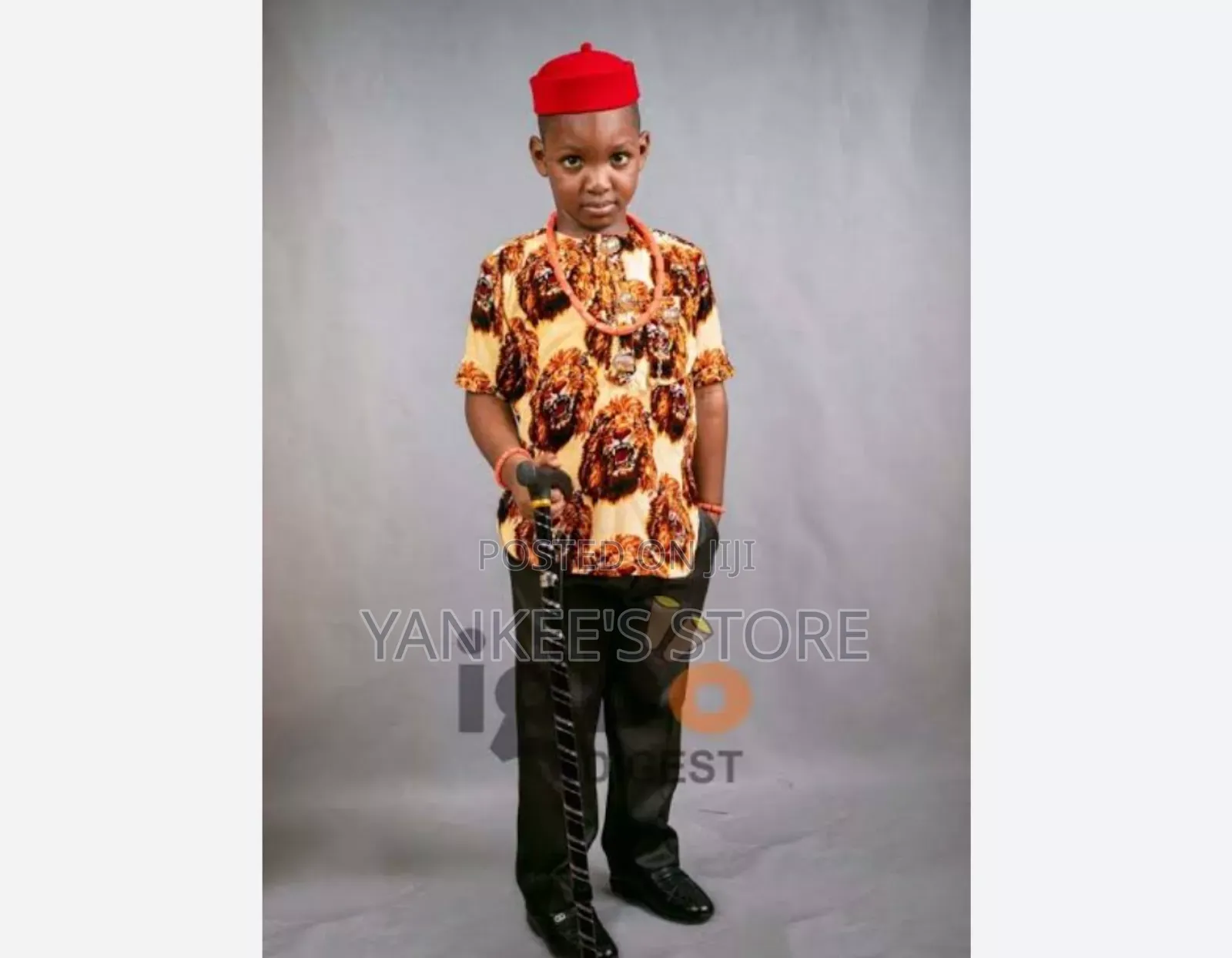 Quality Full Child Igbo Traditional Wears(Isi Agu)