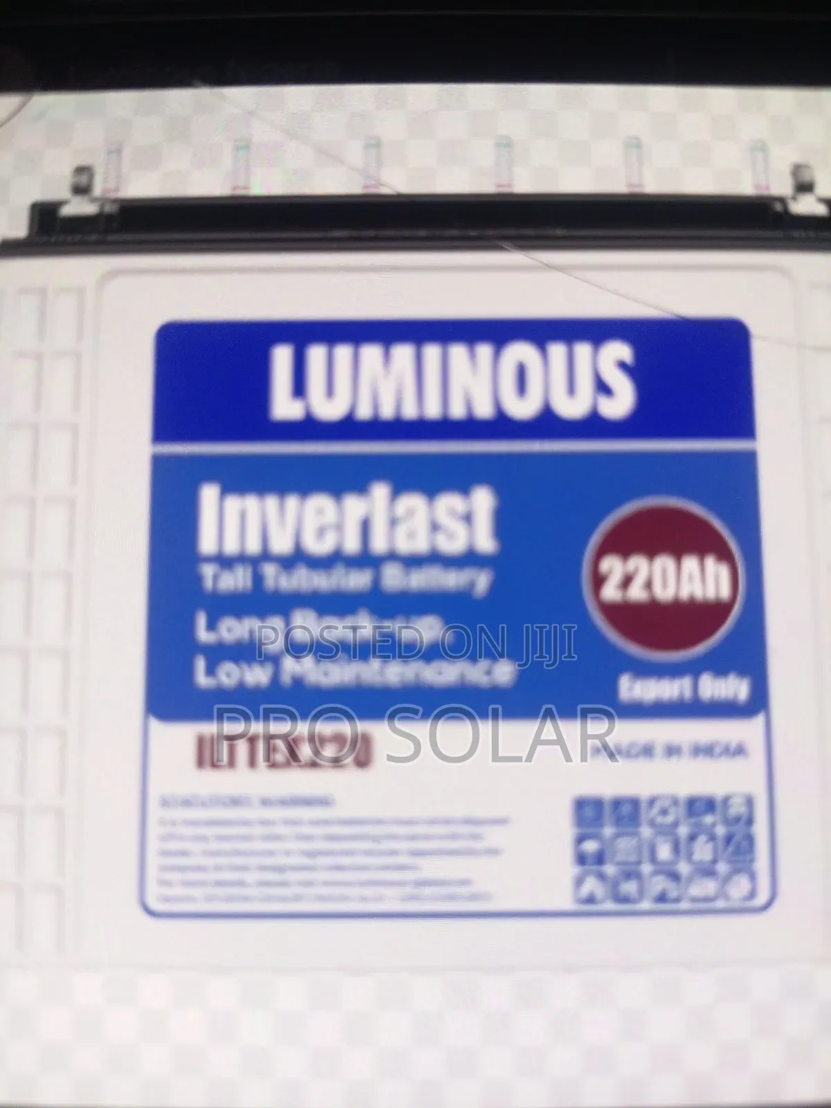 Luminous Inverlast Tall Tubular Battery