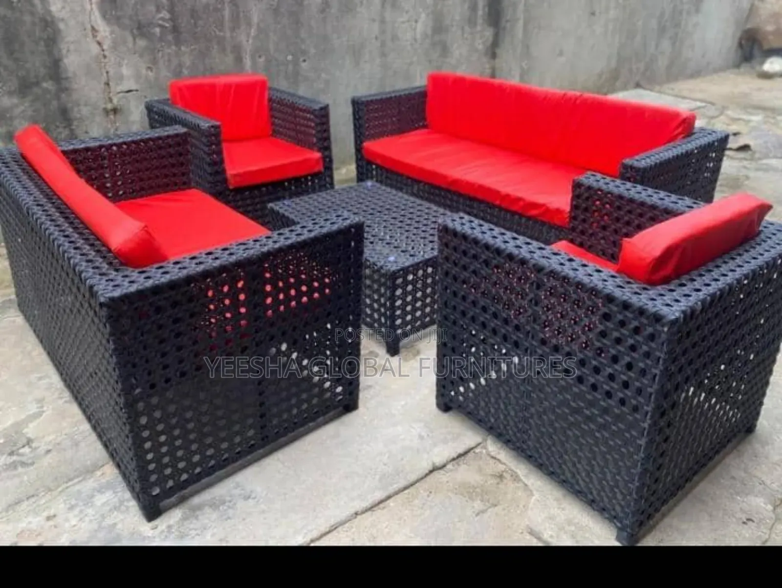 By7 Seaters Lounge/Garden Chairs With Center Table or Glass Top