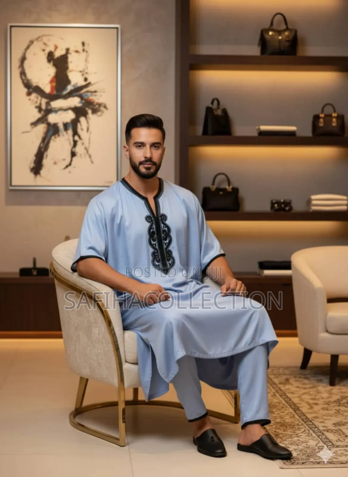 Cotton Morocco Top and Trouser Jallabiya