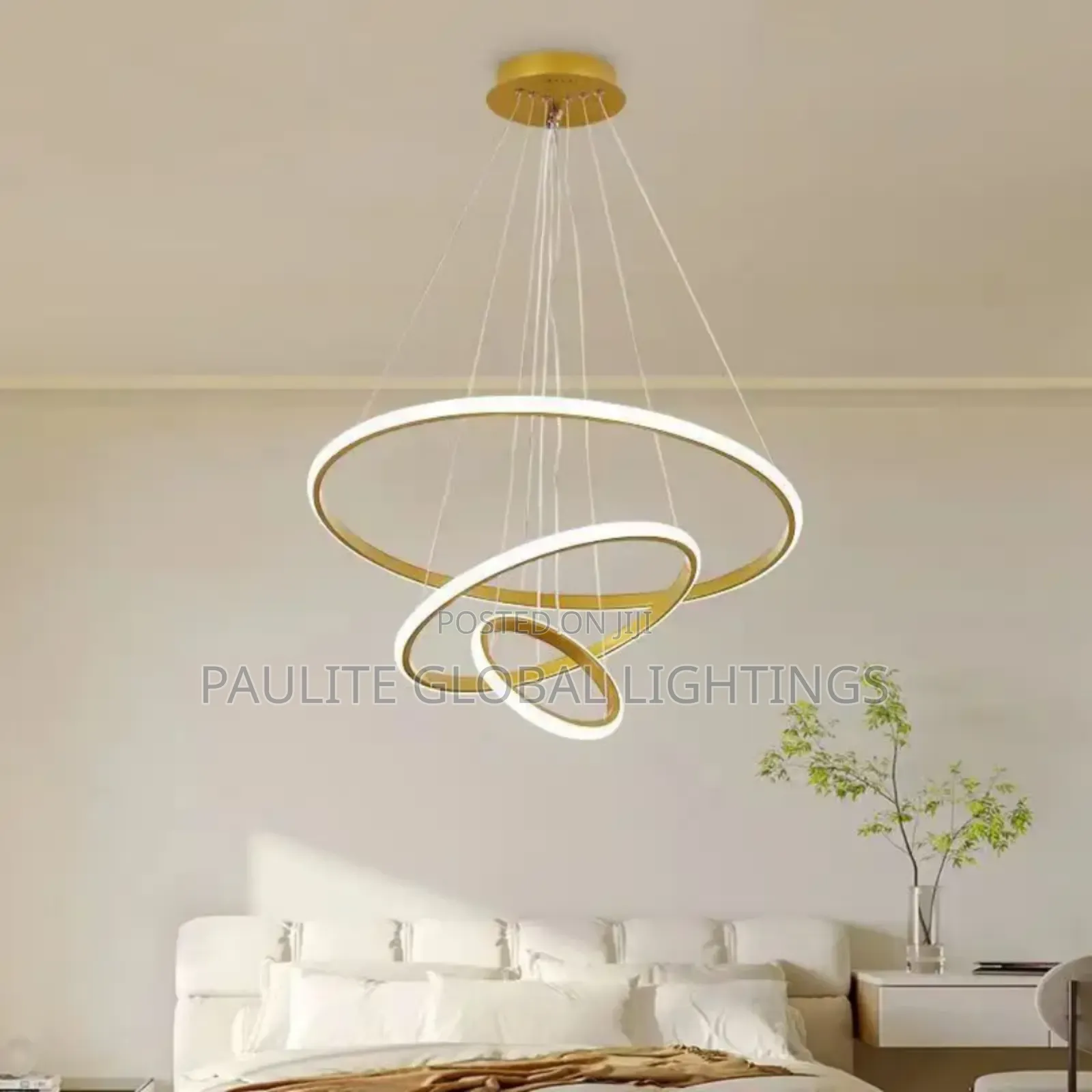3 Ring Chandelier for Living Room, Bedroom, Dining and More 