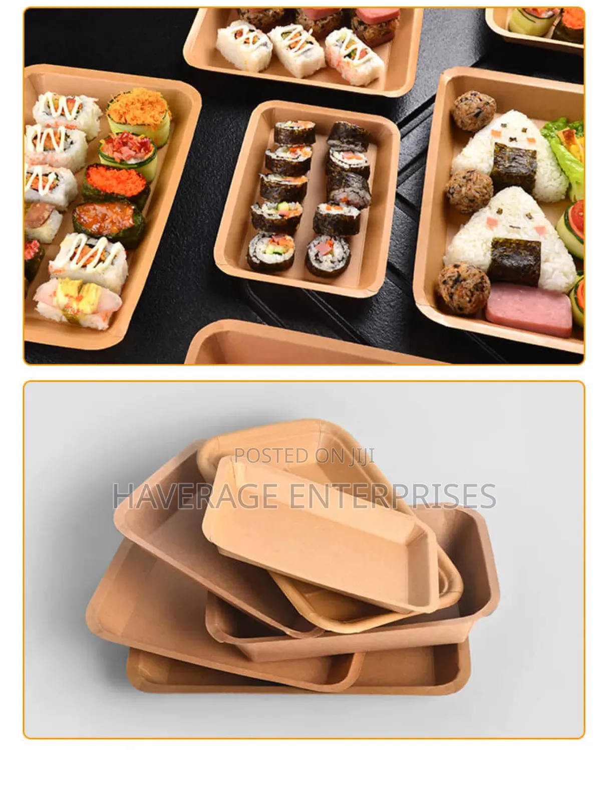 Disposable Kraft Paper Soup Bowl/Tray 50pces
