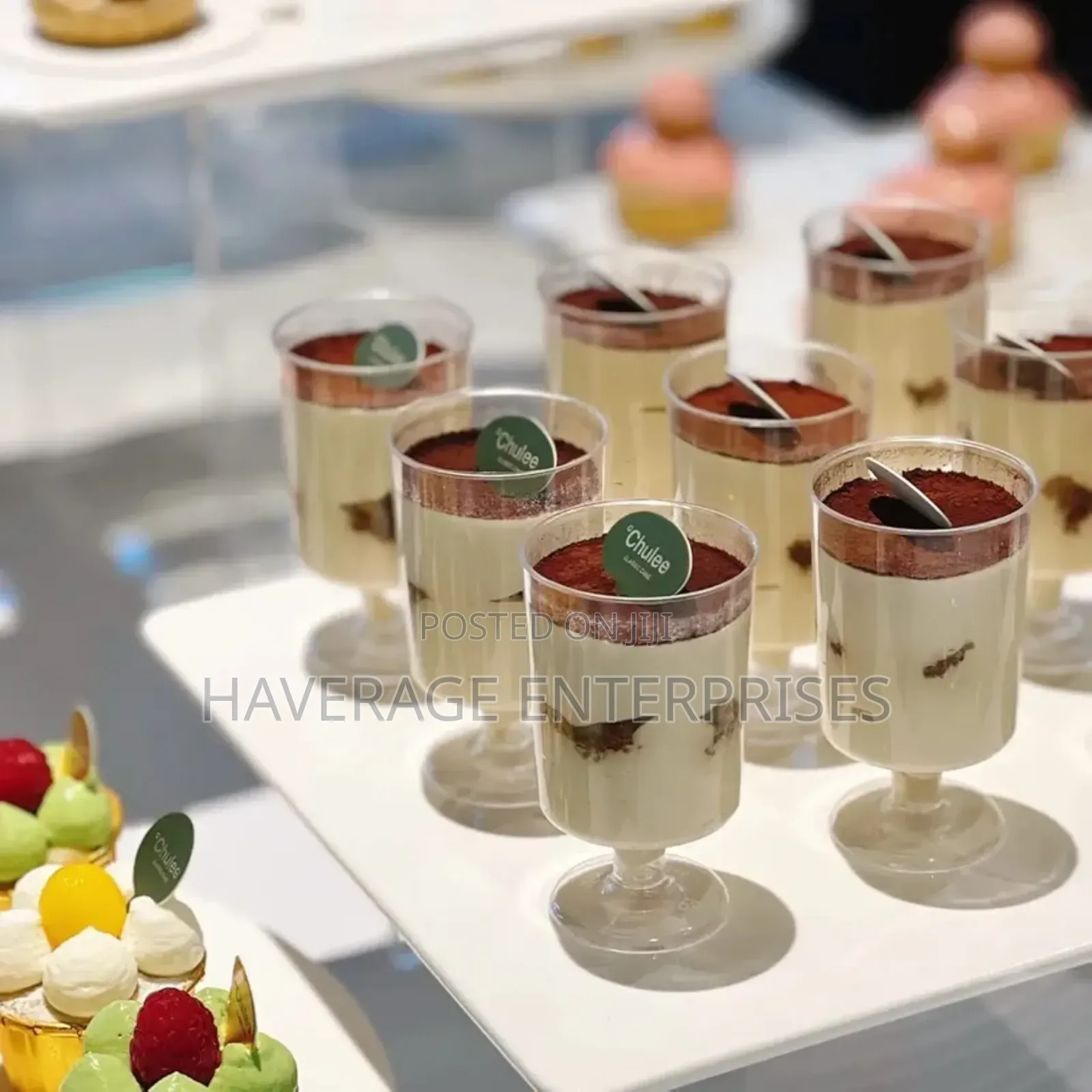 3.5 Oz Plastic Dessert/Parfait/Shot Wine Cups Disposable 100pces