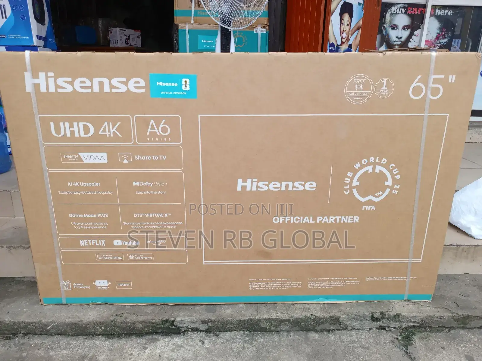 Hisense 65a6q | 65′′ Uhd Vidaa Smart Tv (With Free Wall Bracket)