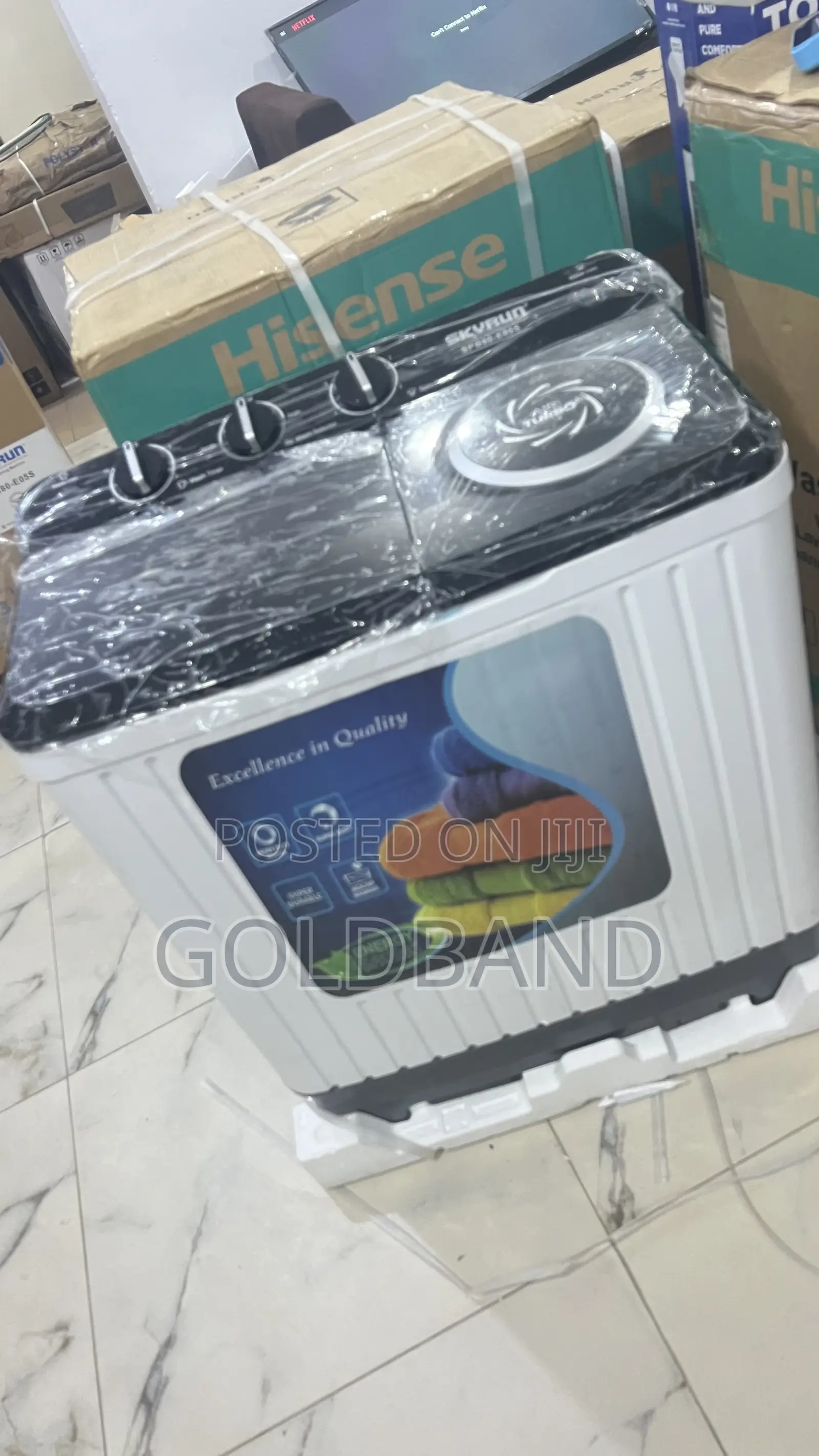 Skyrun 7kg Manual Washer – Durable Twin Tub for All Fabrics