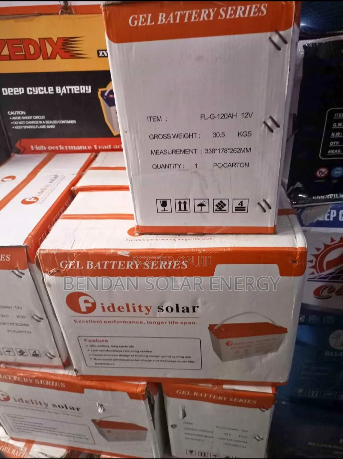 Fidelity 120ah 12v Deep Cycle Battery– Reliable Backup Power (1.44kwh)