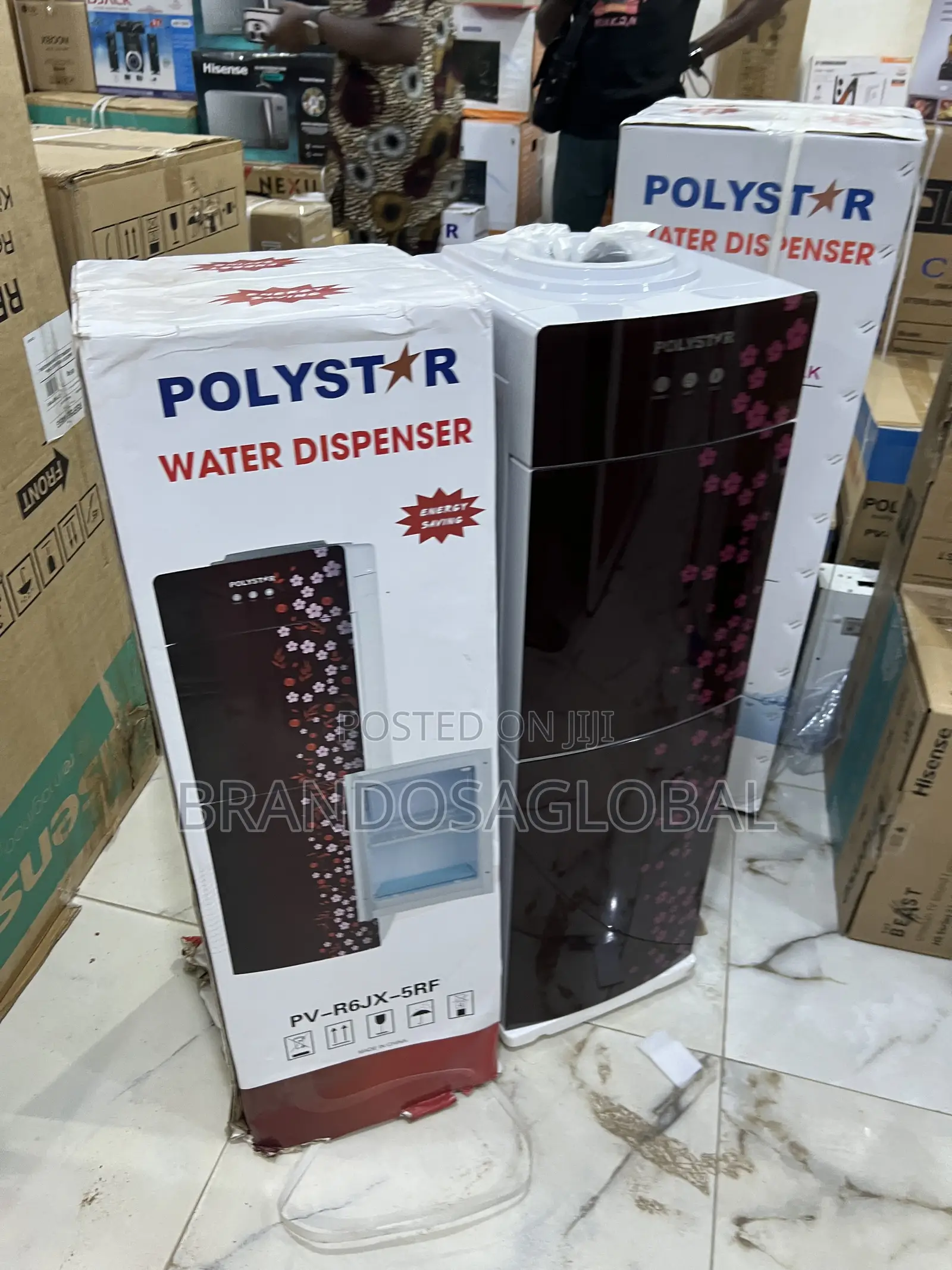 Polystar Standing Water Dispenser Pv-R6jx-5rf Inbuilt Fridge Section