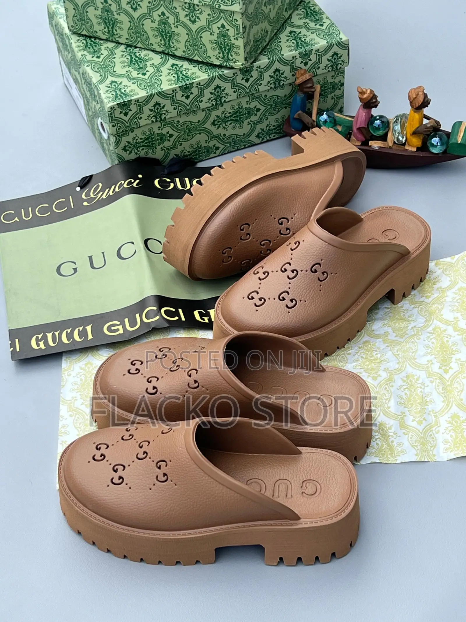 Original Gucci Luxury Rubber Slip Ons
