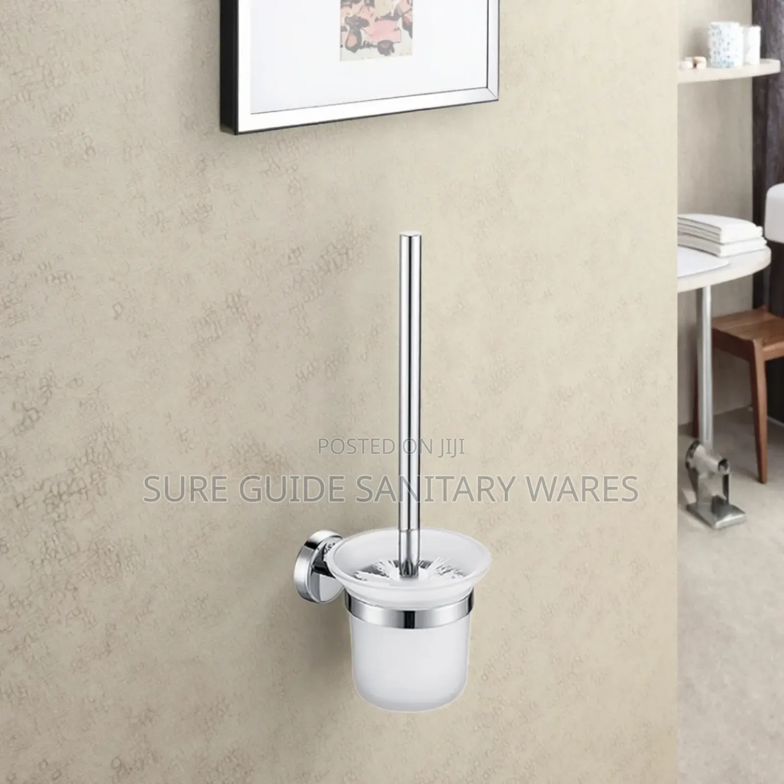 Glass Wall Mounted Toilet Brush