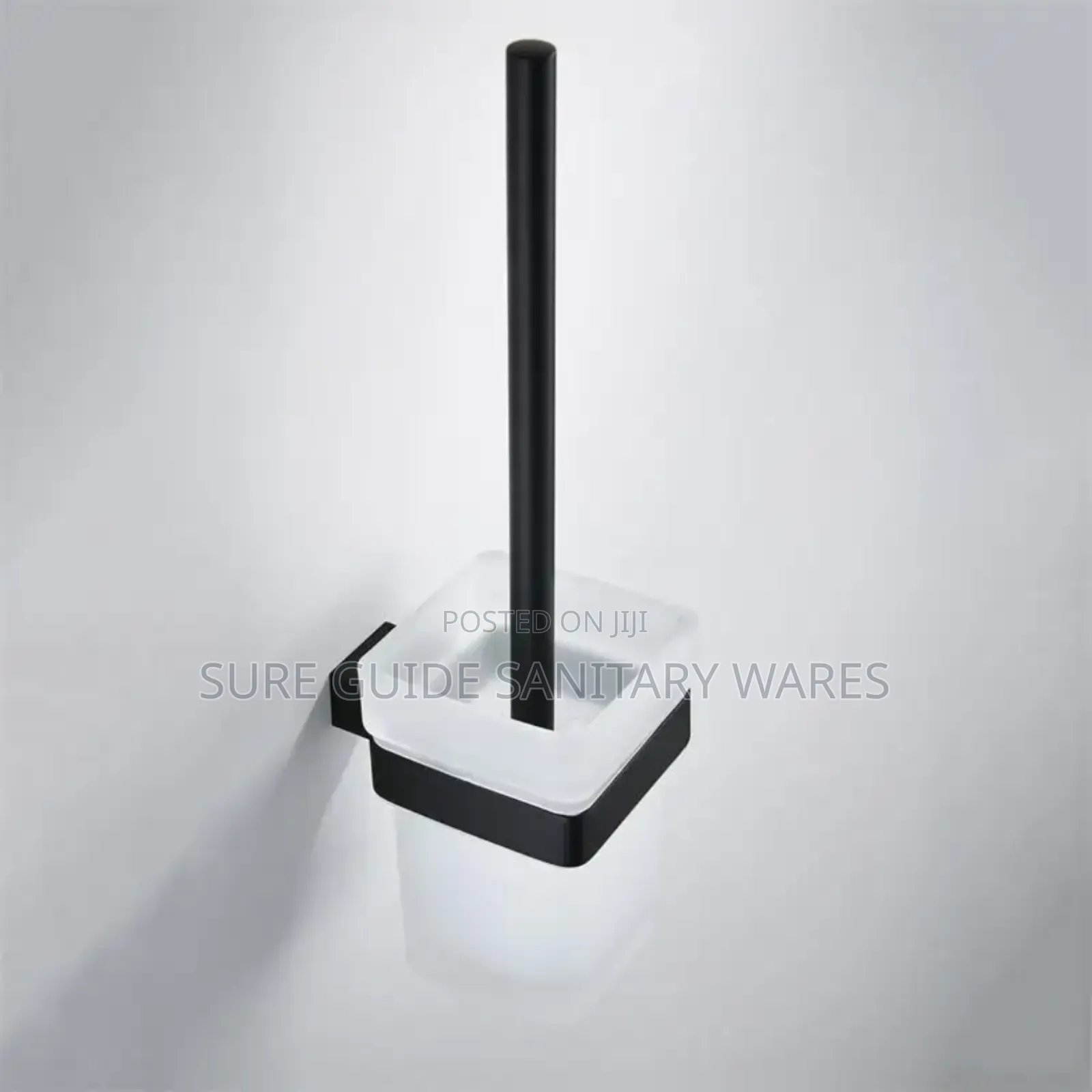 Black Wall Mounted Toilet Brush Holder