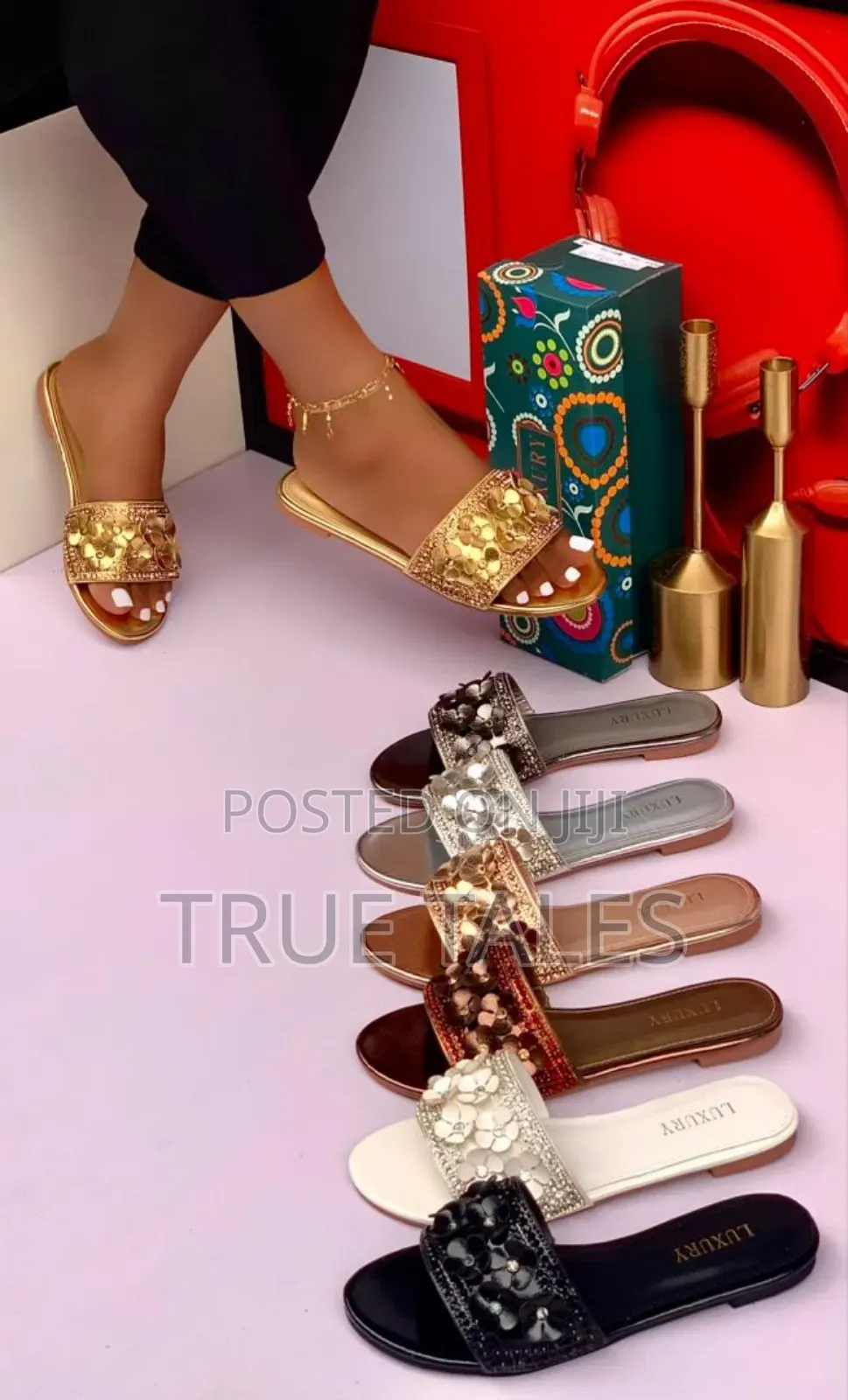 Casual Chic Flat Slippers With 3d Flower Design #Iys. Sizes 37-43
