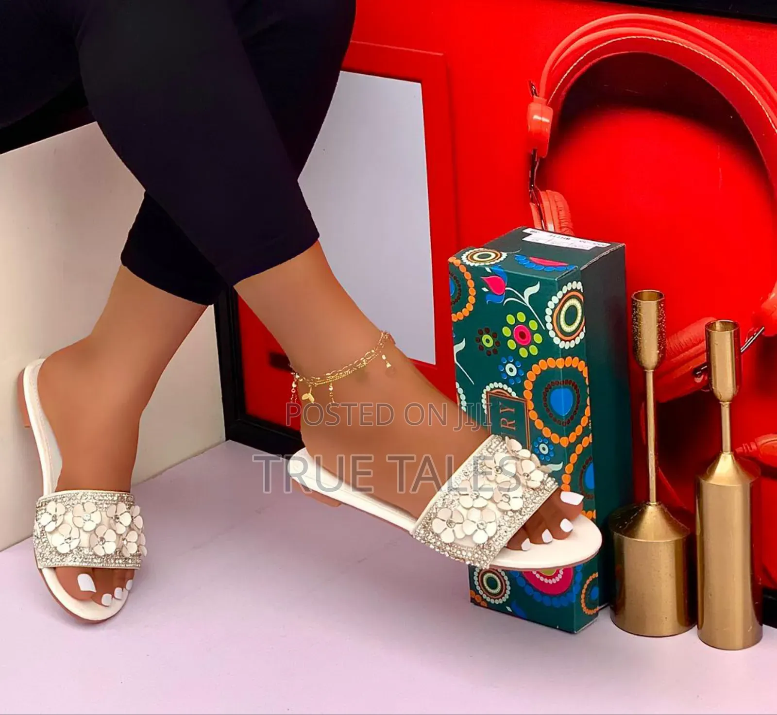 Casual Chic Flat Slippers With 3d Flower Design #Iys. Sizes 37-43