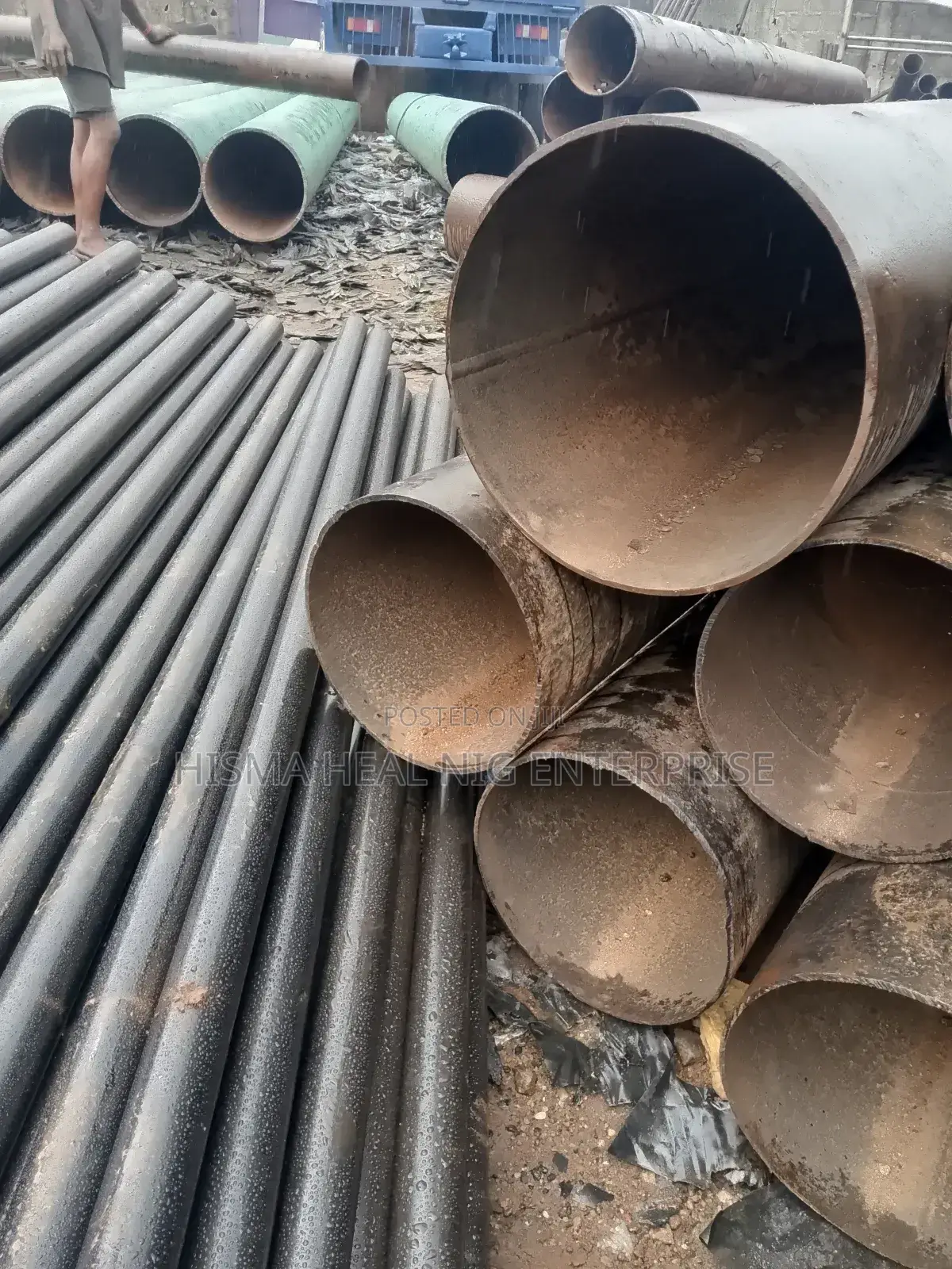 12inches by 5mm by 20ft Cylindrical Steel Pipe