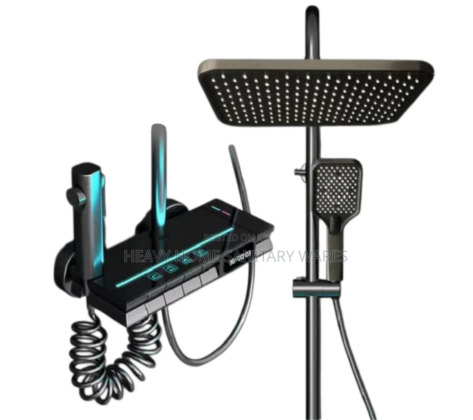 Digital Piano Shower With Pressure Degree Light