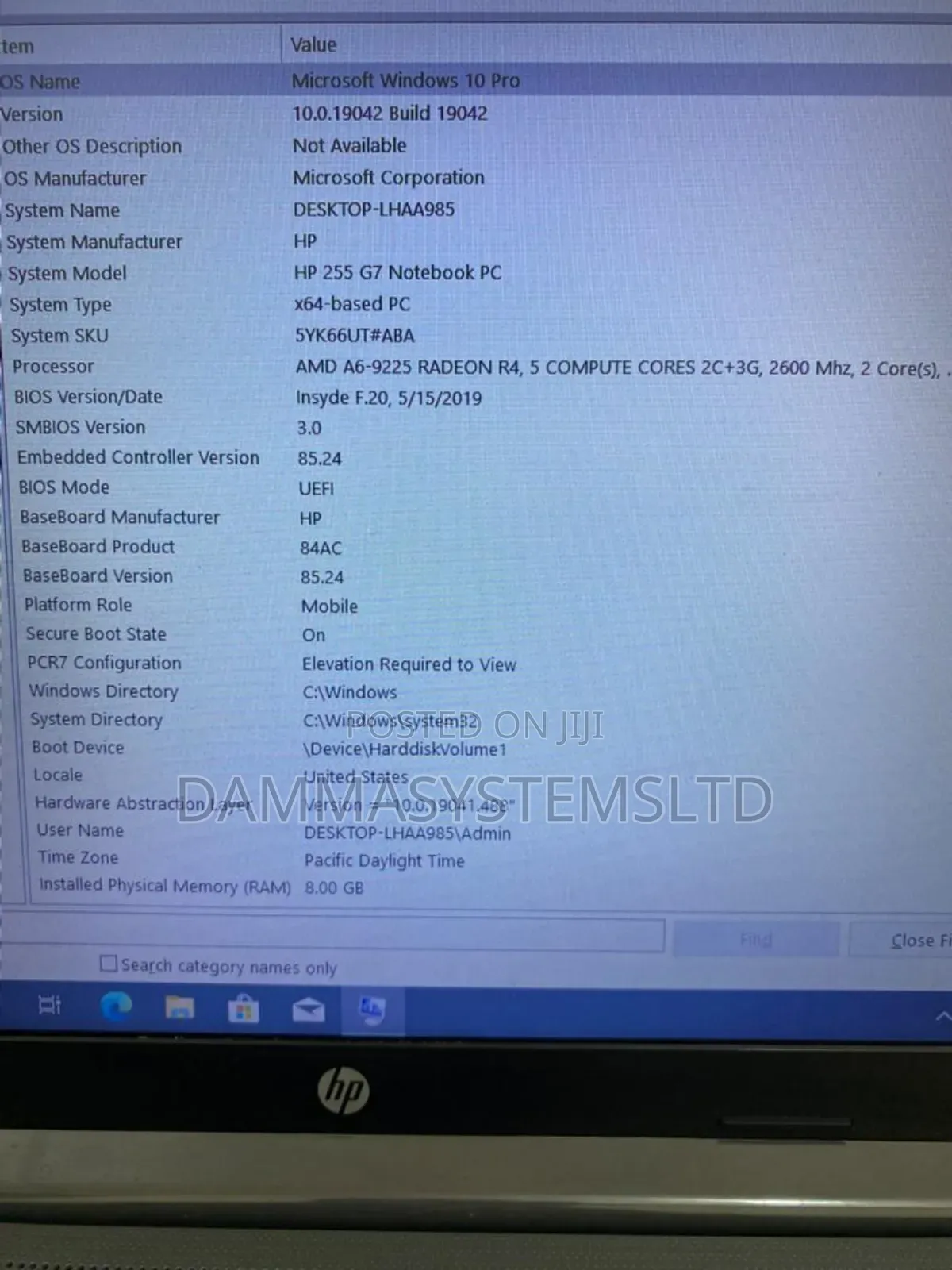 Laptop HP 255 8GB AMD SSD 256GB