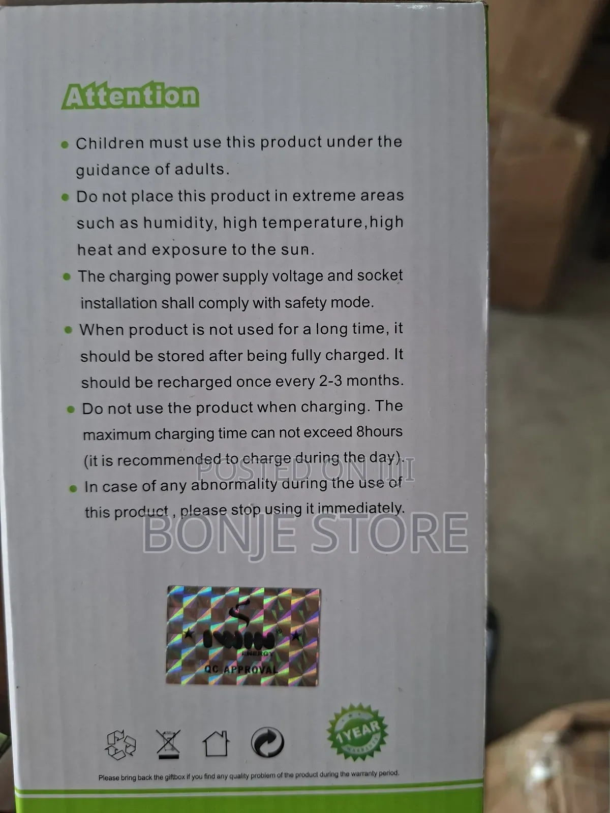 Iwin Energy Super Mini Rechargeable Desktop Fan 5inches Iw8038-a