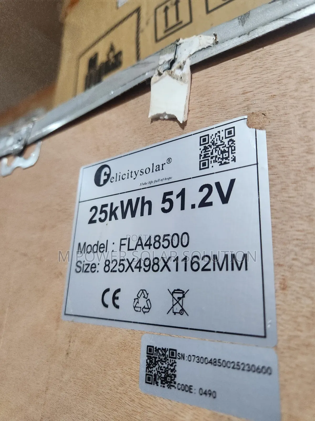 25kwh Felicity Lithium Battery