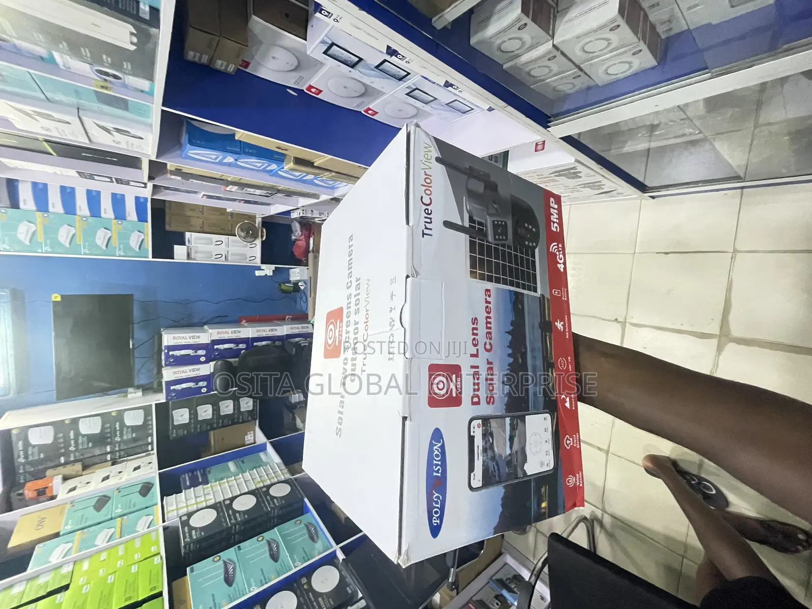 Poly Vision Dual Lens Solar CCTV Camera With Inbuilt Battery