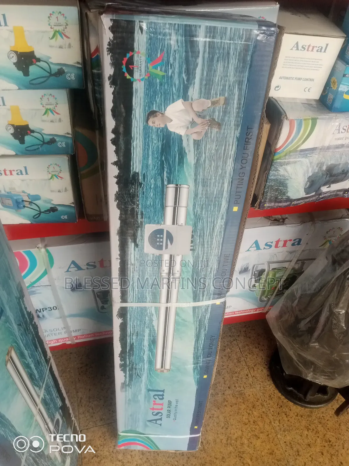 2hp Ac/Dc Submersible Pump.150 Meters.Brand: Astral.100% Copper