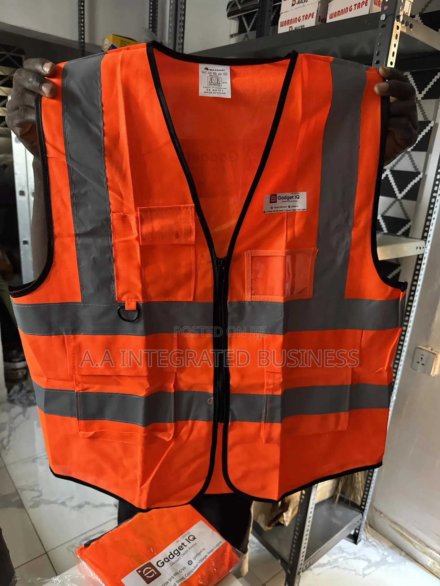 Safety Jacket With Zip Reflective and Branding