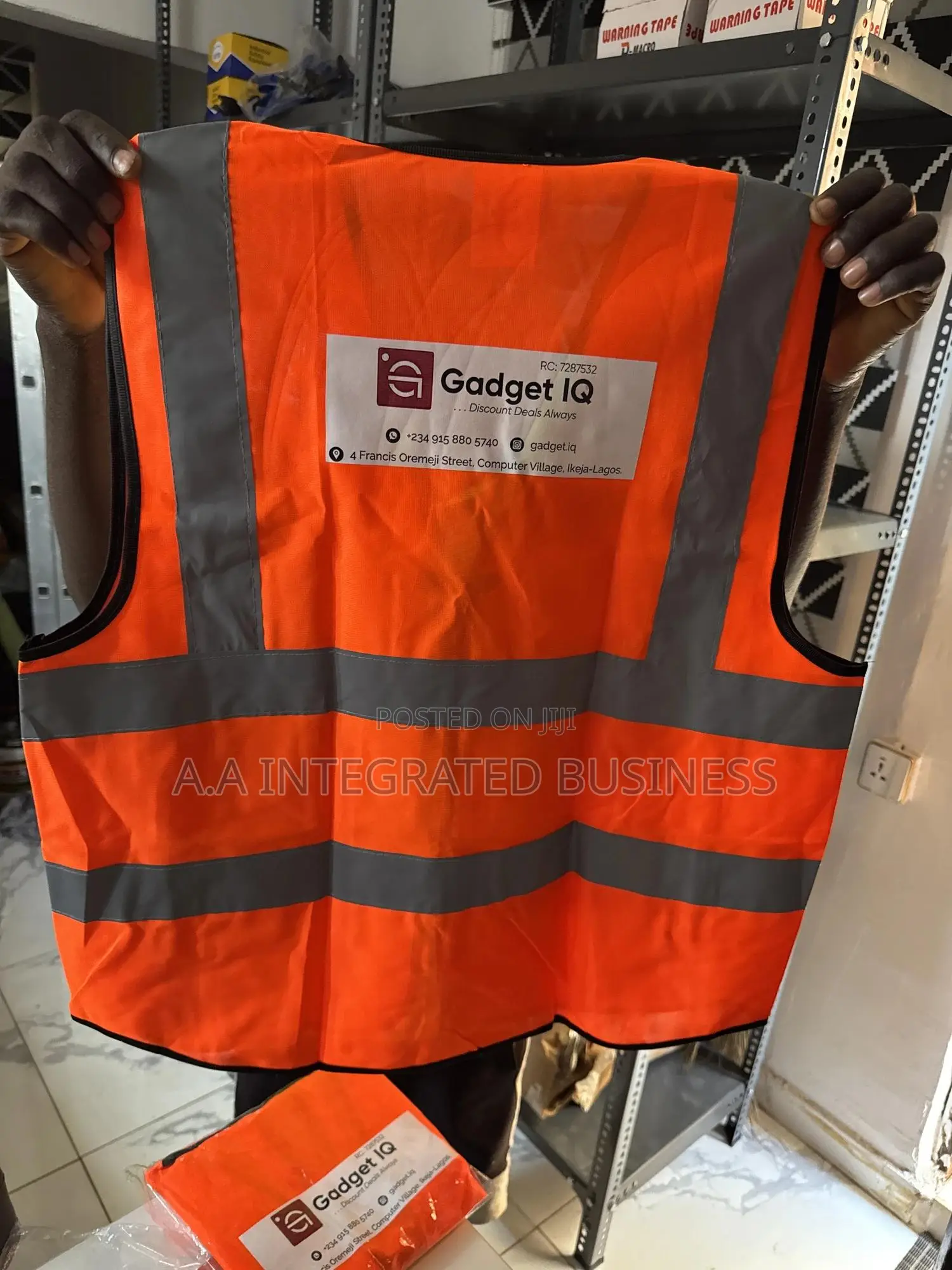Safety Jacket With Zip Reflective and Branding