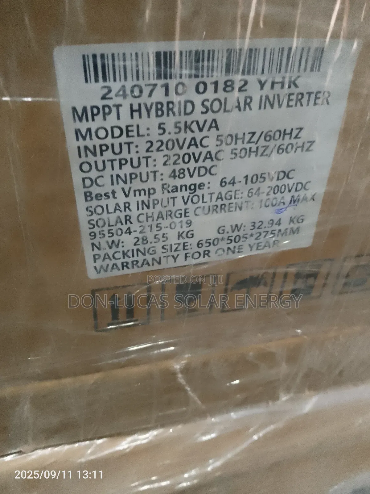 Yohaka Hybrid Inverter 5.5kva 48v