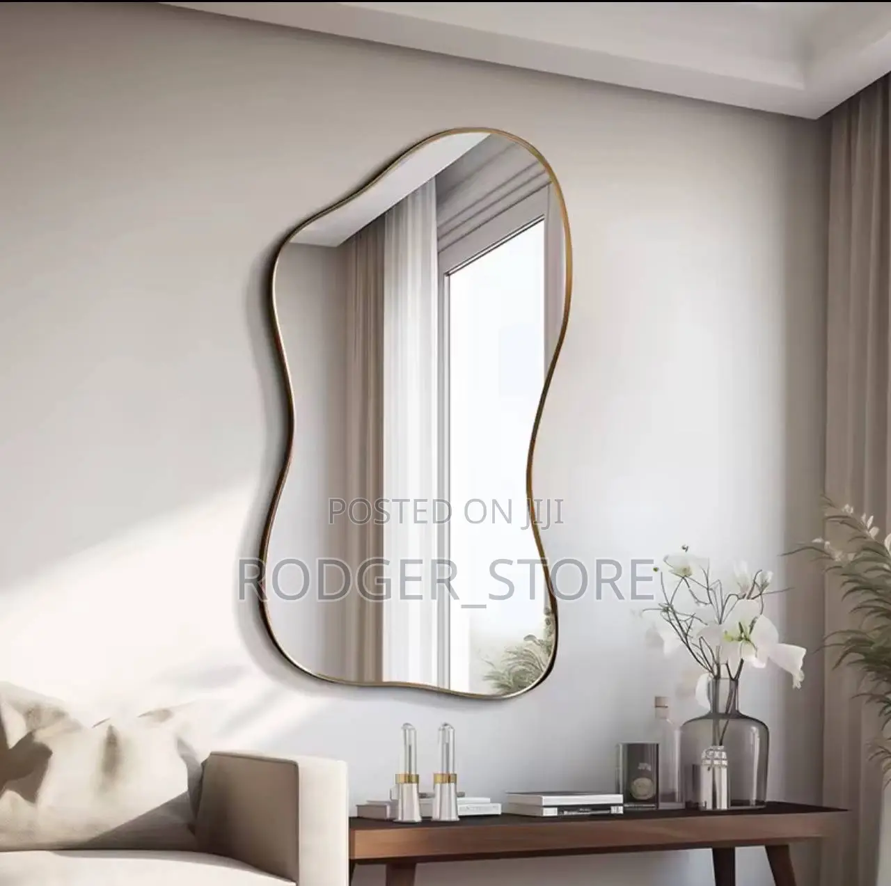 Large Size Full Body Mirror Standing Art Wall Luxury