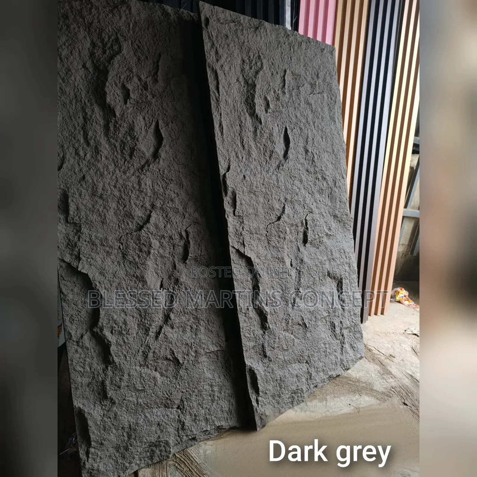 Dark Grey Pu Stone, Good for Interior Wall, Tv Console