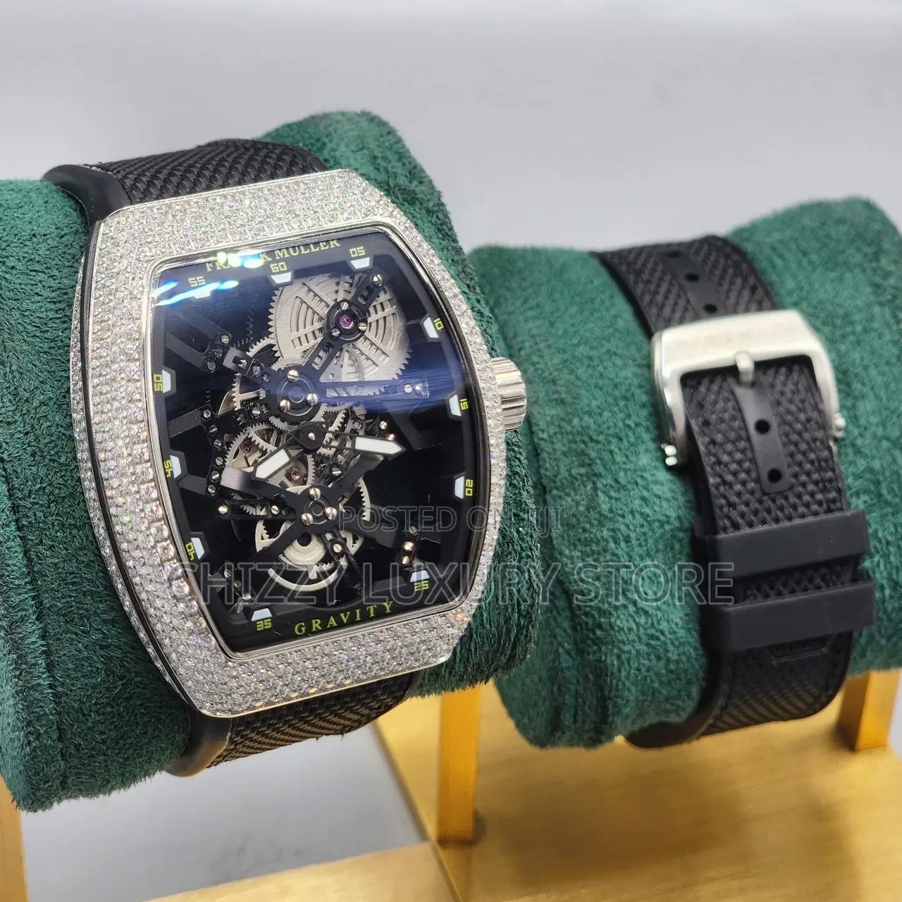 Franck Muller Quality Men Genuine Leather Wristwatch