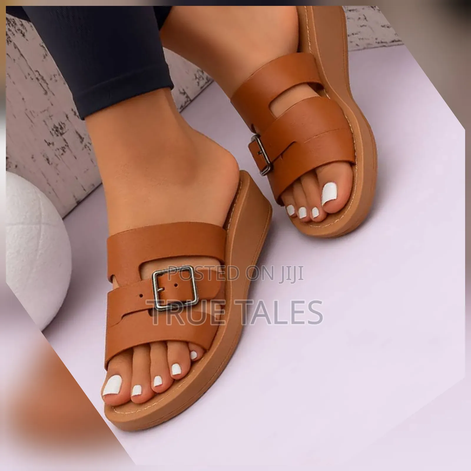 Real Leather Stock Slippers #Em