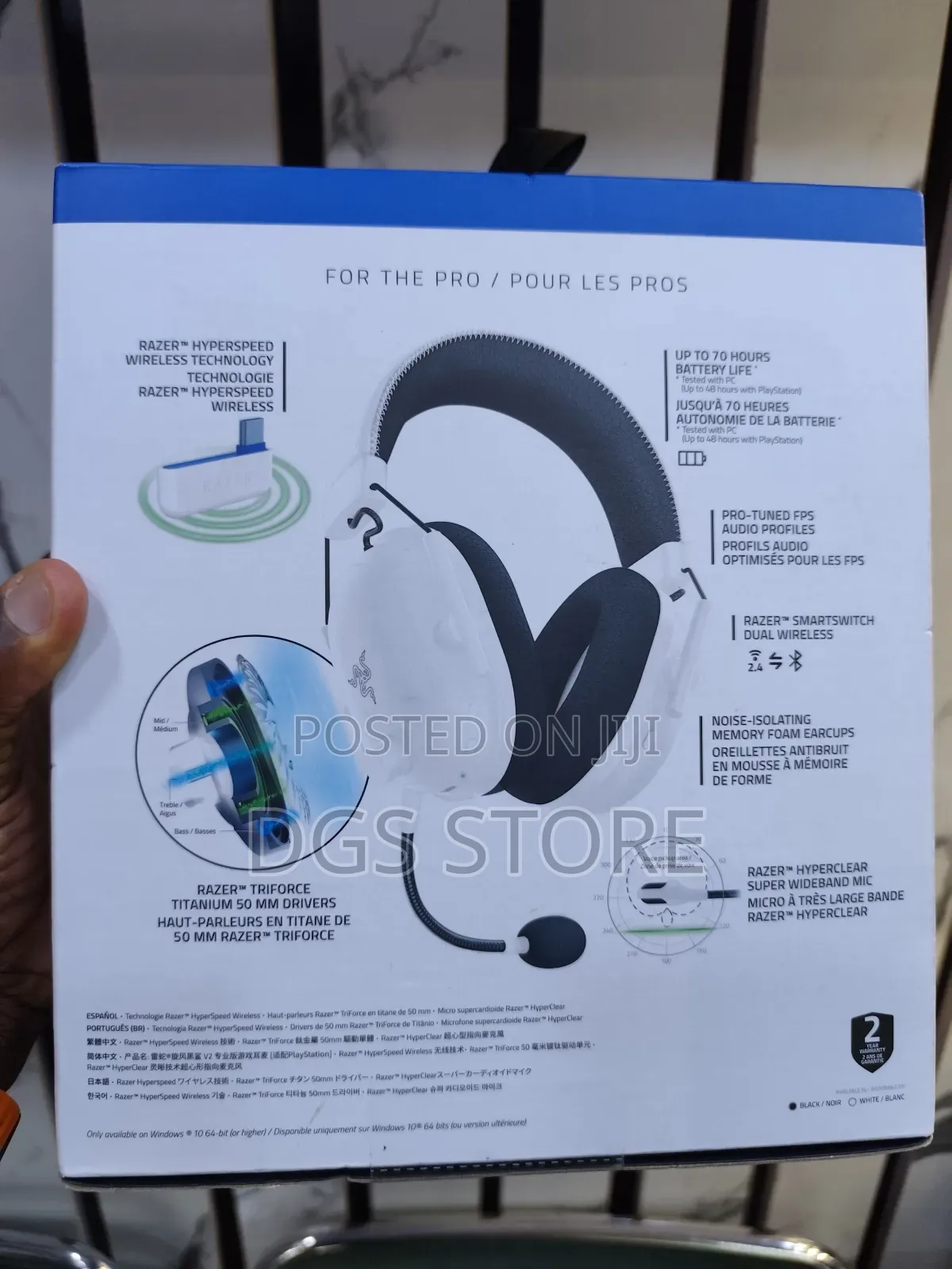 Razer Blackshark V2 Pro White Edition Wireless Headphone